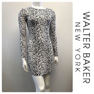 WALTER BAKER long sleeve fitted dress. Thick quality high end stretch material.